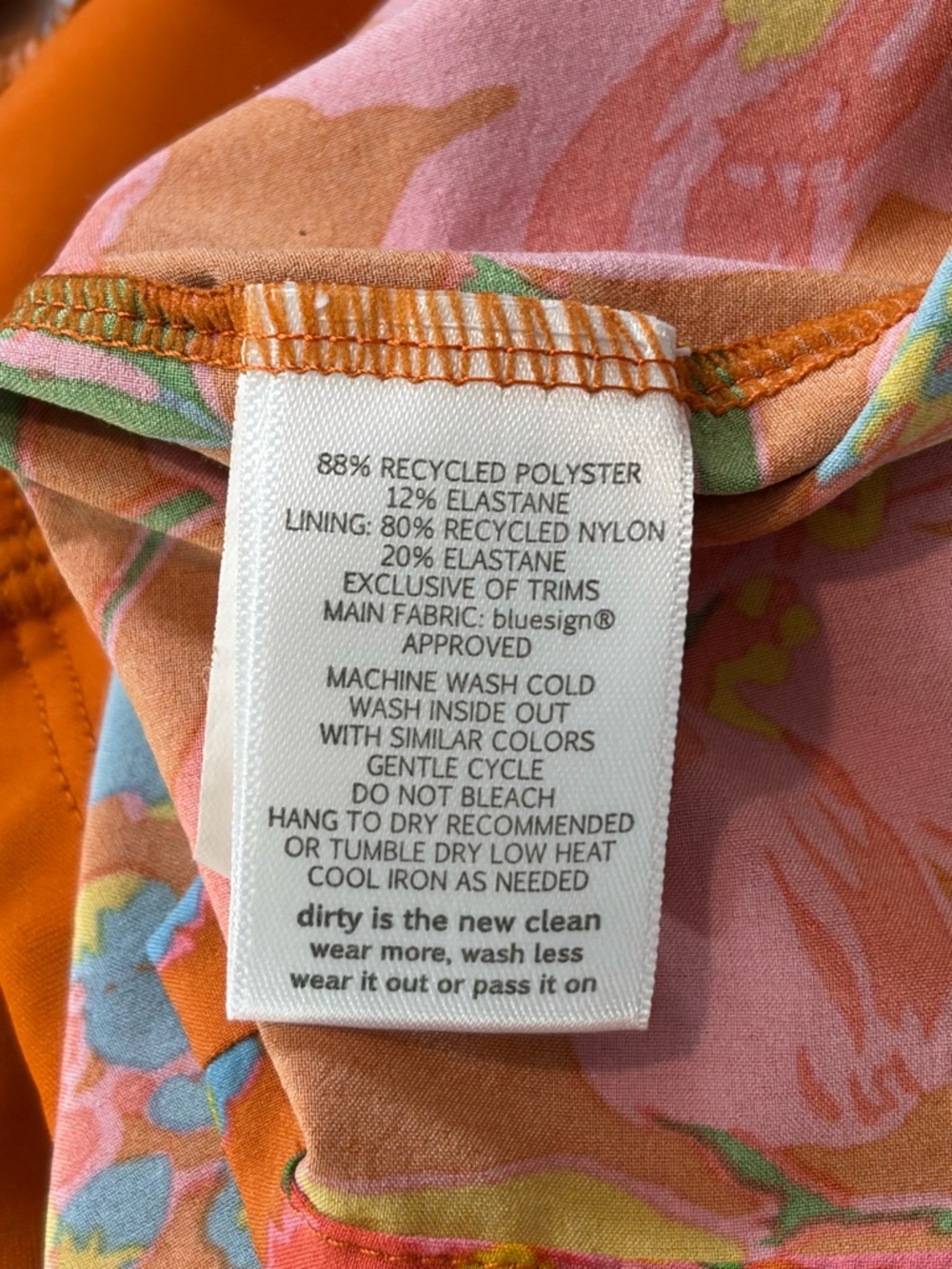 Toad&Co Orange  skort dress size large - Picture 7 of 7